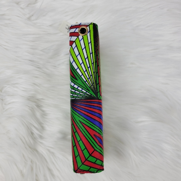 New colorful double zipper wallet with strap - Picture 4 of 8